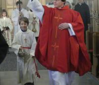 Segnung der Palmzweige mit Weihwasser (Foto: PG)